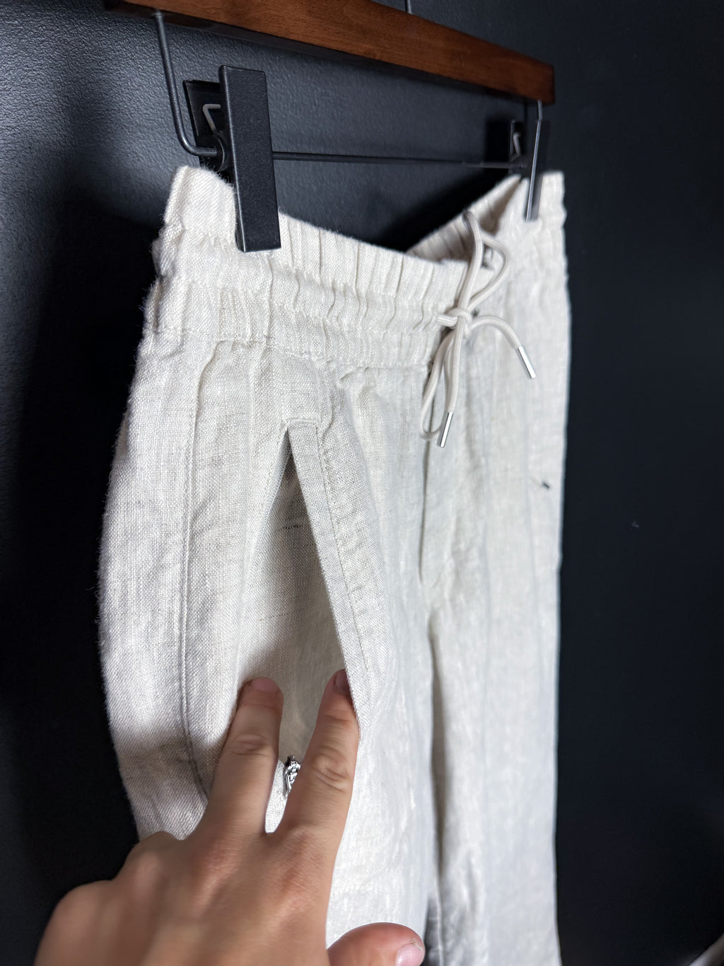 Cream Linen Pants