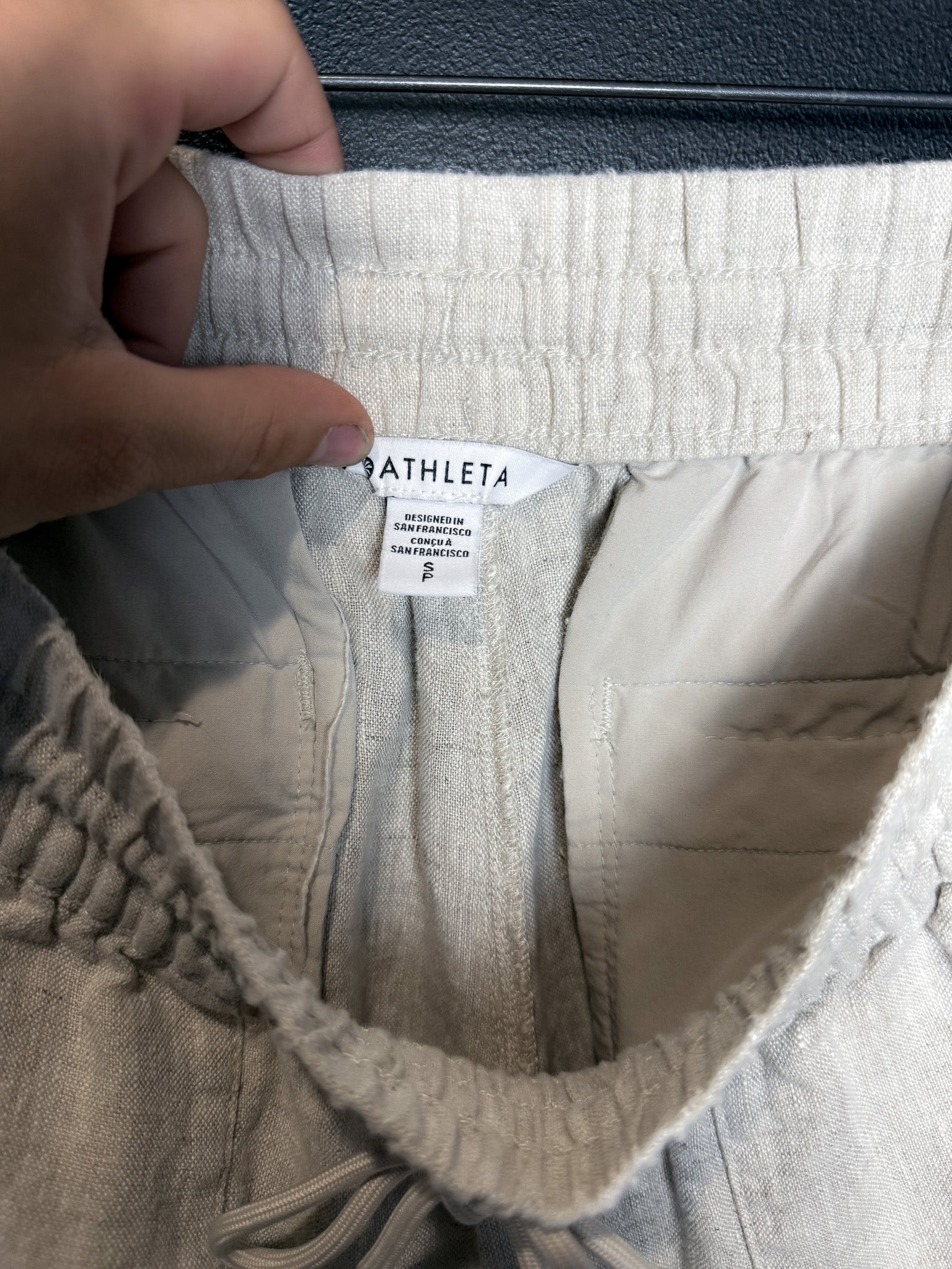 Cream Linen Pants