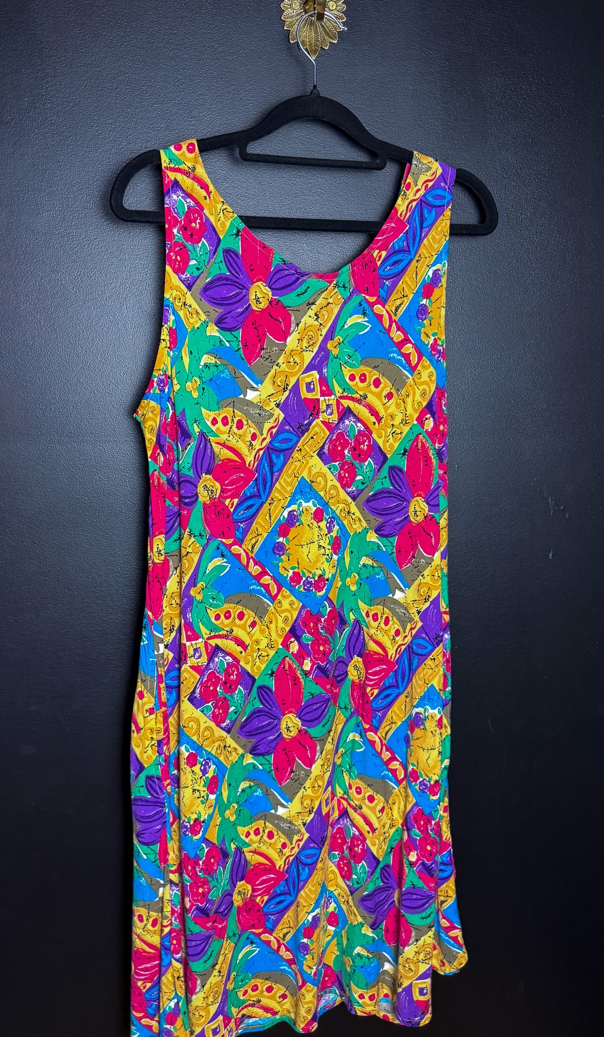 80's Vibrant Print Sundress