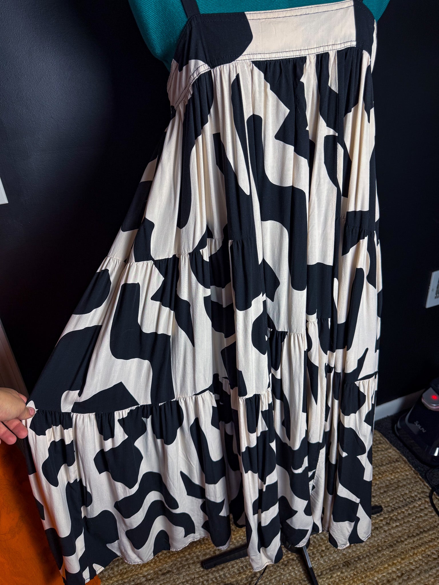 B&W Abstract Print Sundress