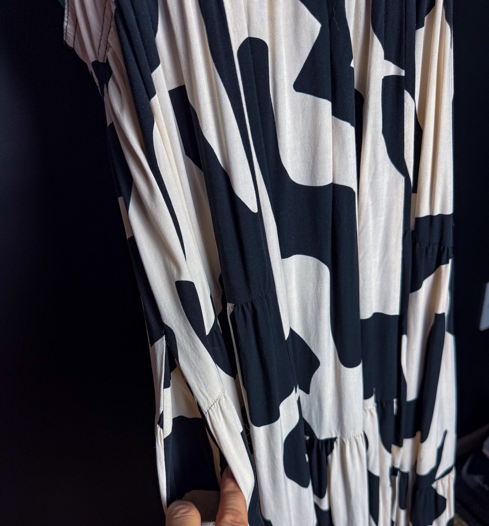 B&W Abstract Print Sundress