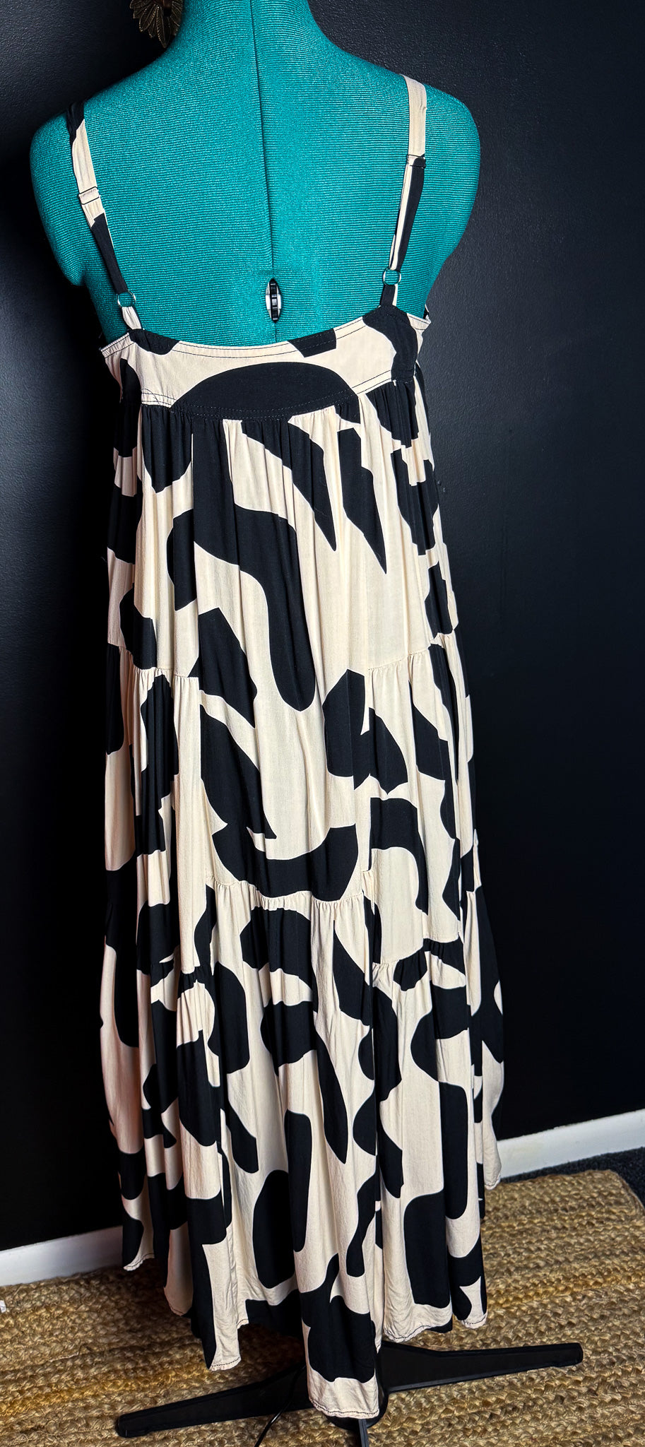 B&W Abstract Print Sundress