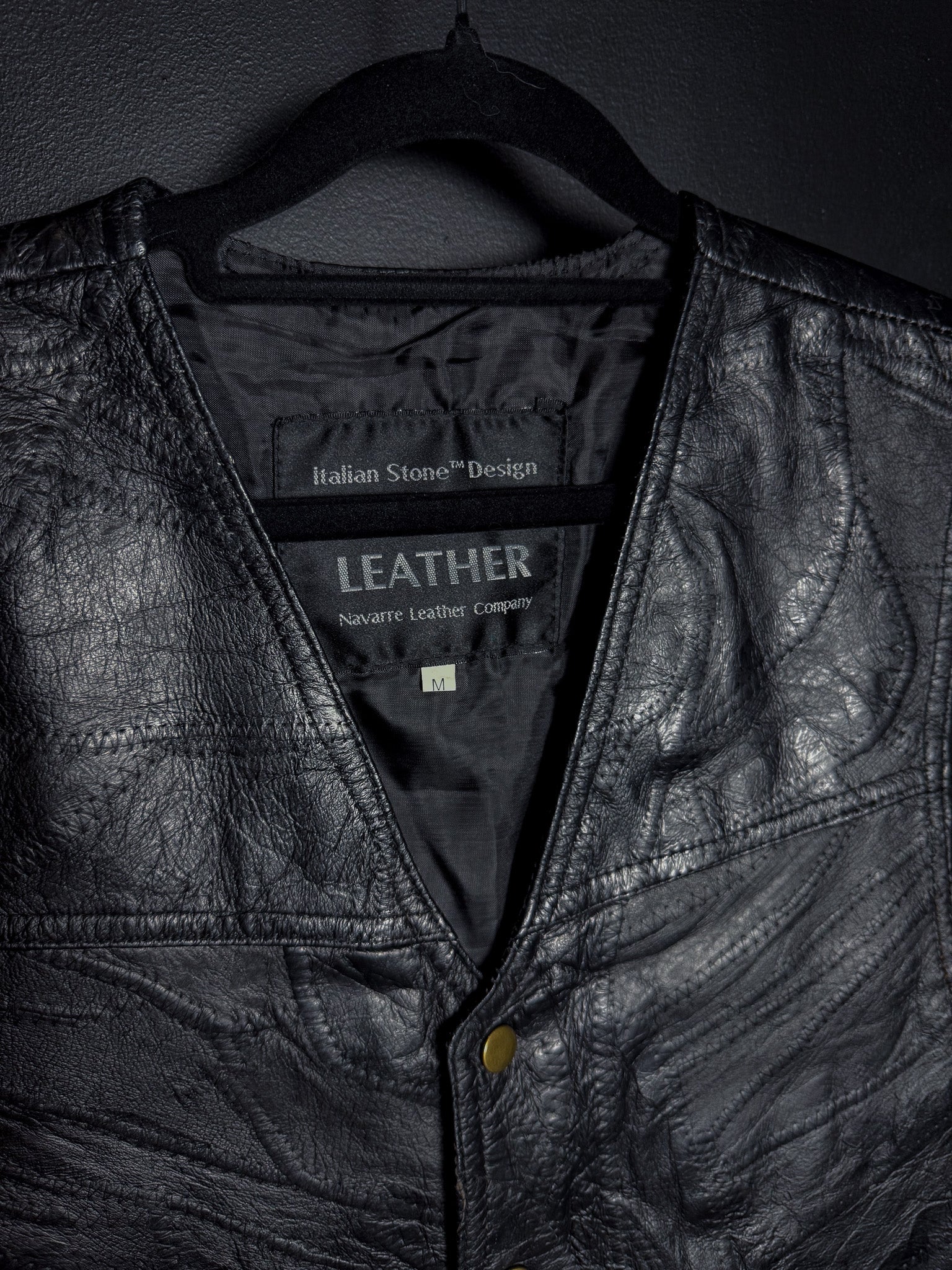 Black Motorcycle Vest