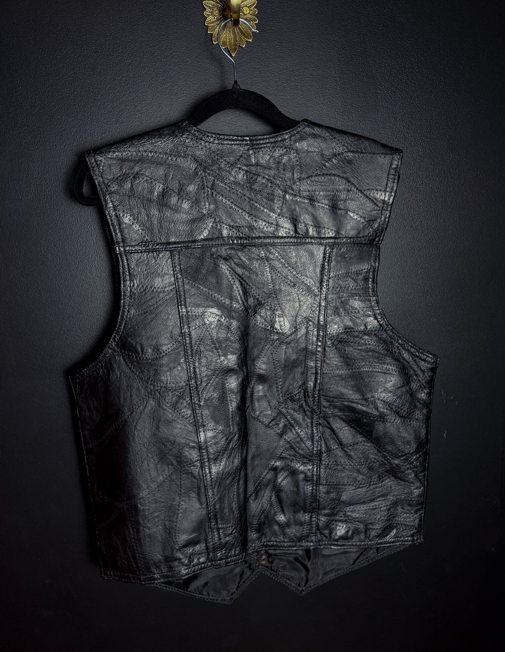 Black Motorcycle Vest