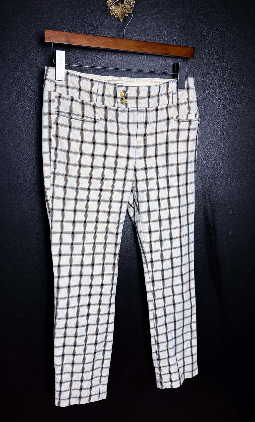 Anthropologie Plaid Slim Fit Capris