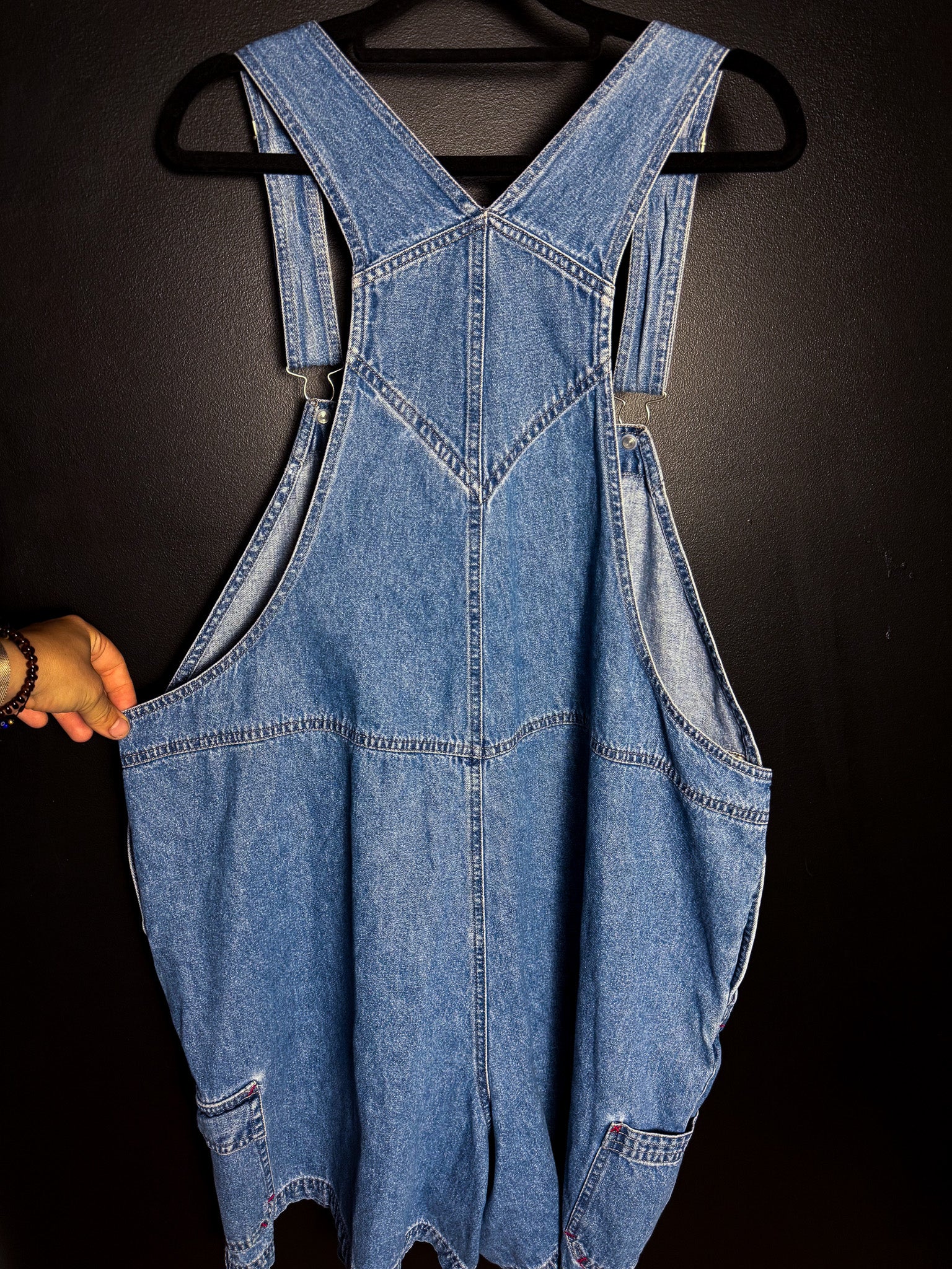 Born 2B Riled Denim Short Overalls