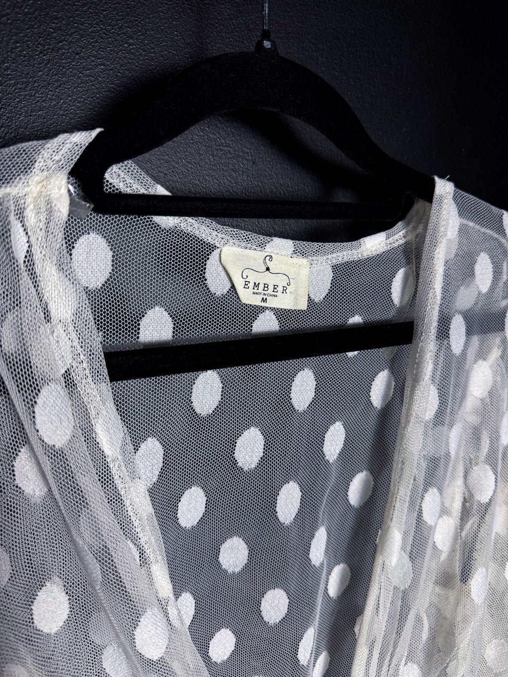 Polka Dot Sheer Cropped Cardi