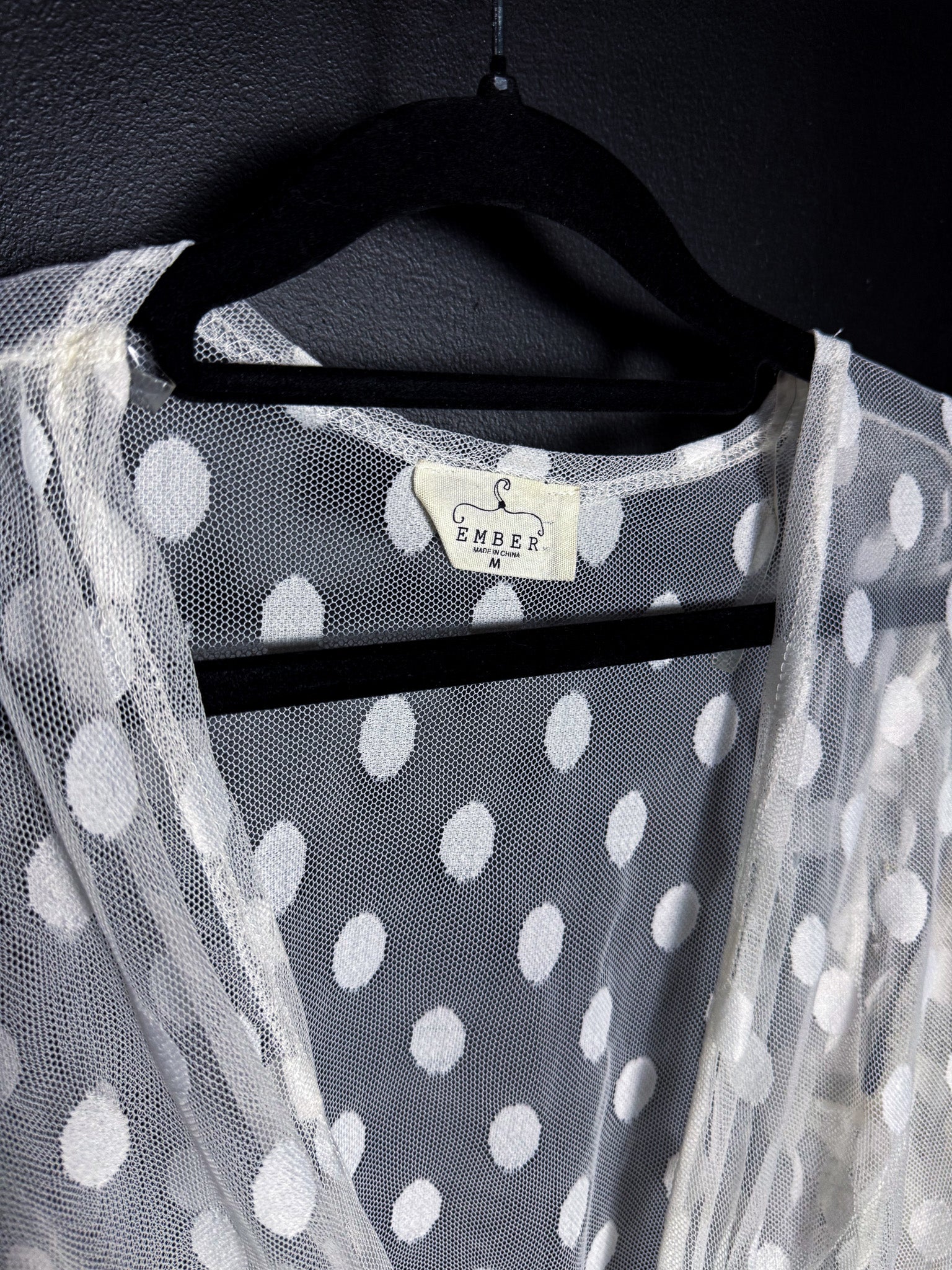 Polka Dot Sheer Cropped Cardi