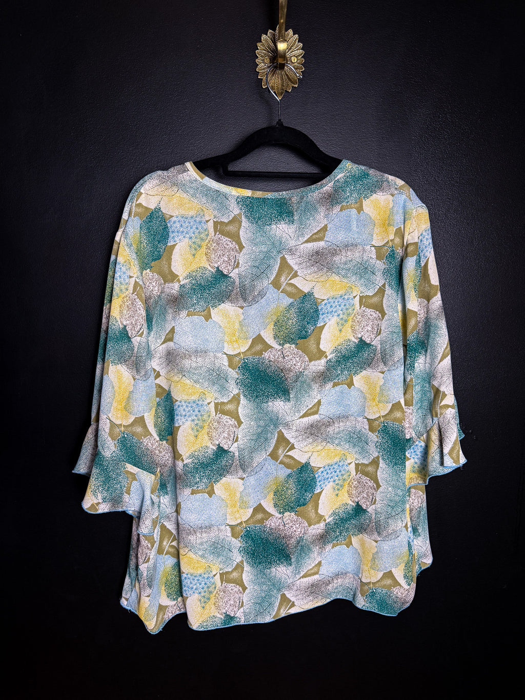 Fluttery Front Tie Blouse