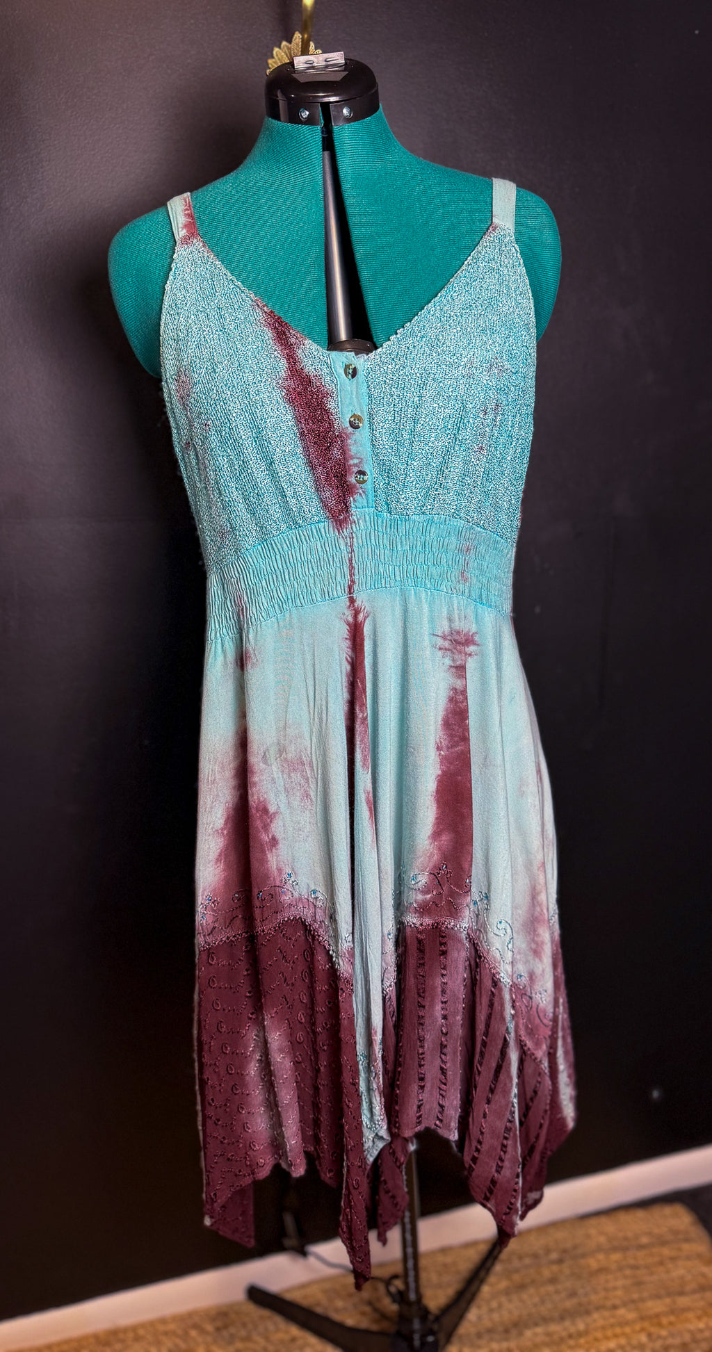 Smocked Waist Tie Dye Sundress