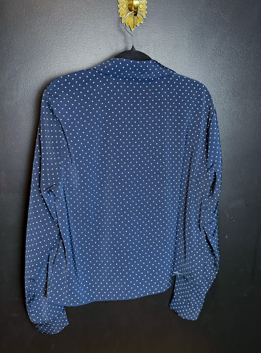 MK Blue Polka Dot Button Down