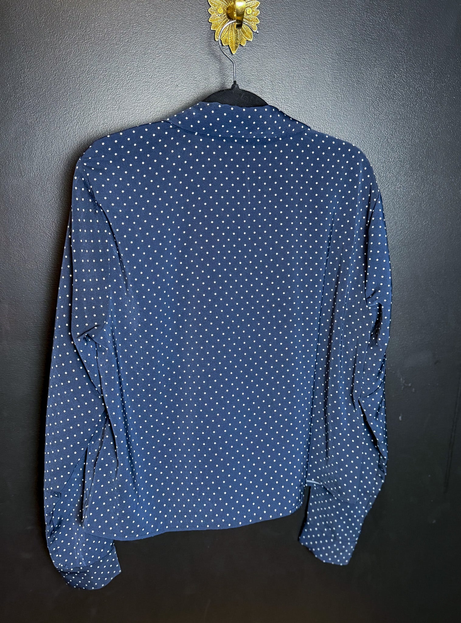 MK Blue Polka Dot Button Down