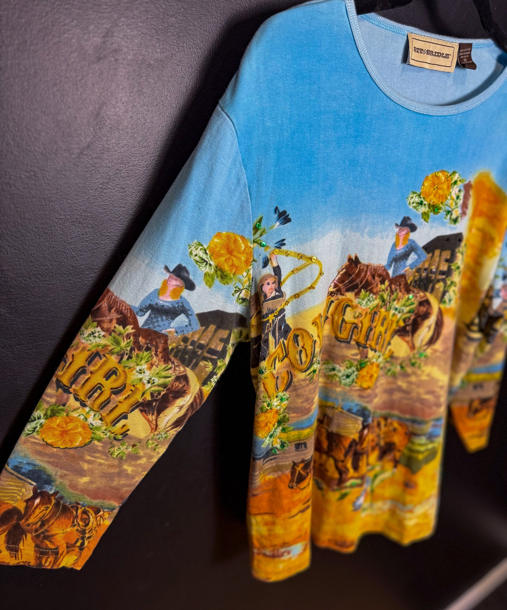 Vintage Cowgirl Motif Shirt