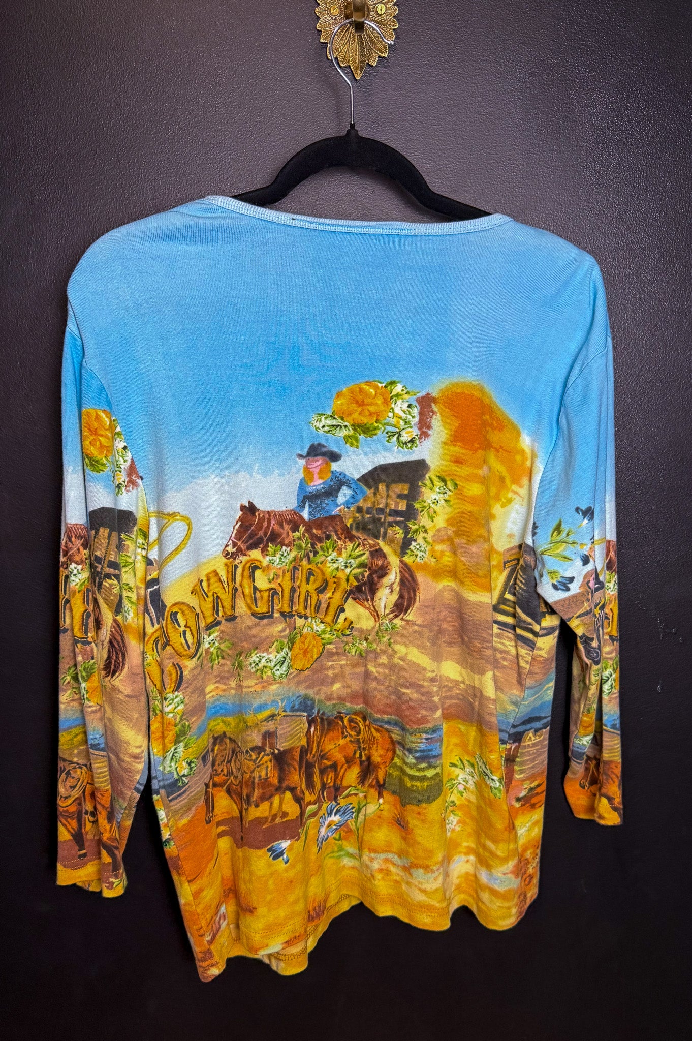 Vintage Cowgirl Motif Shirt
