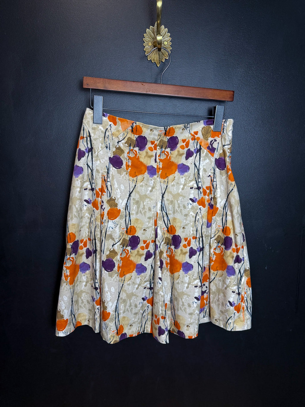 Lavia Watercolor Pleated Midi Skirt