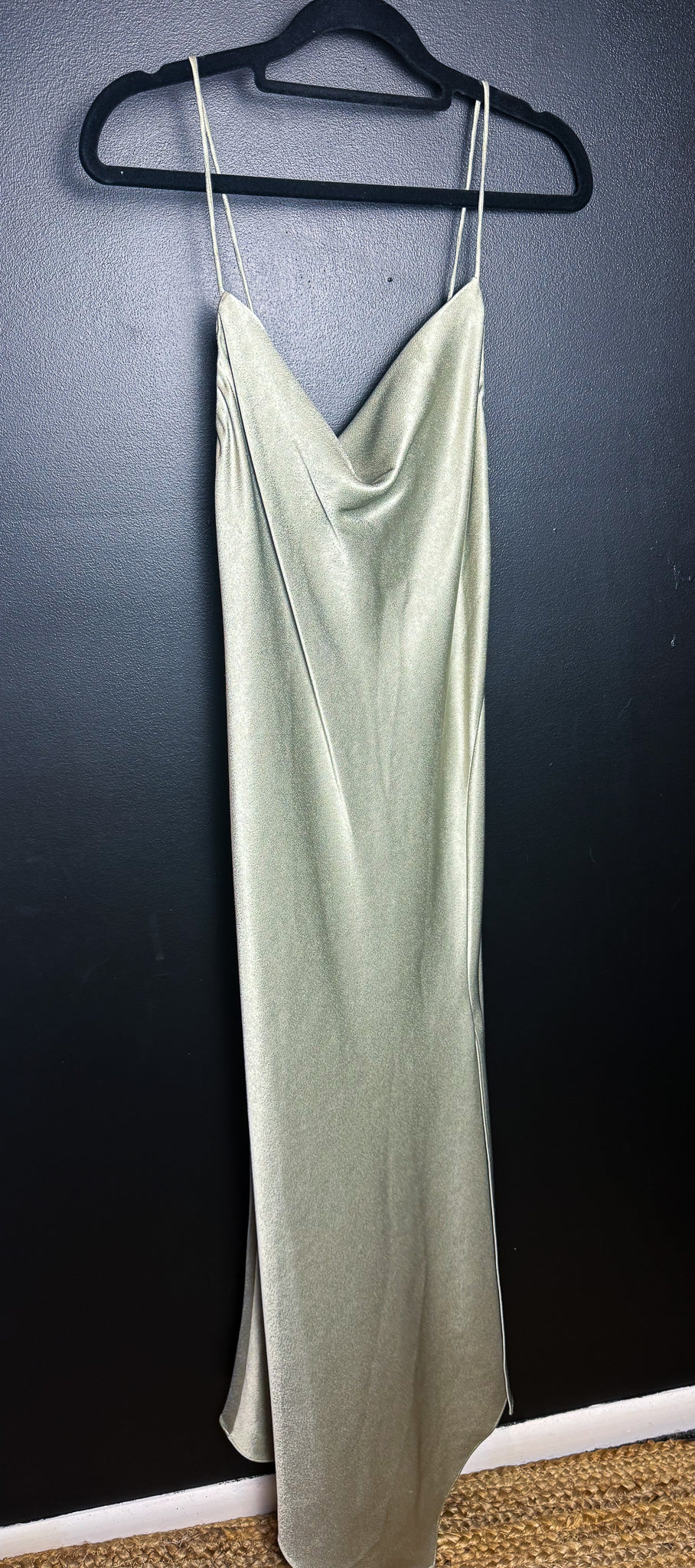 Sage Green Silk Dress