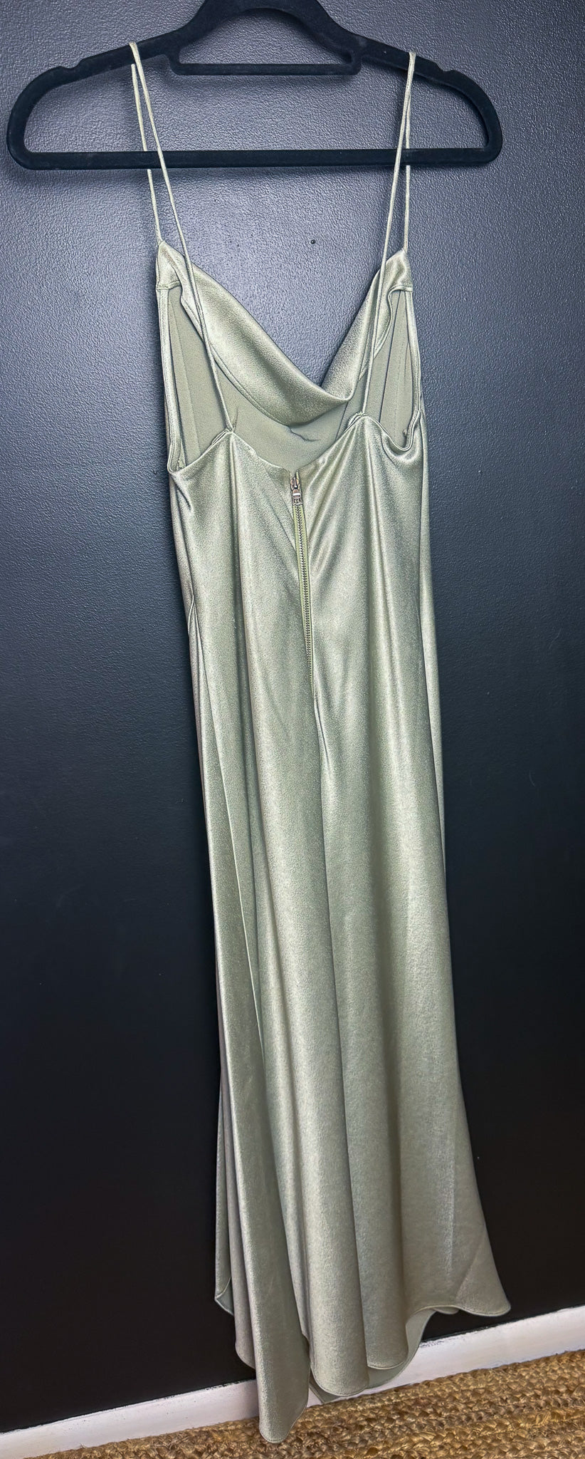 Sage Green Silk Dress