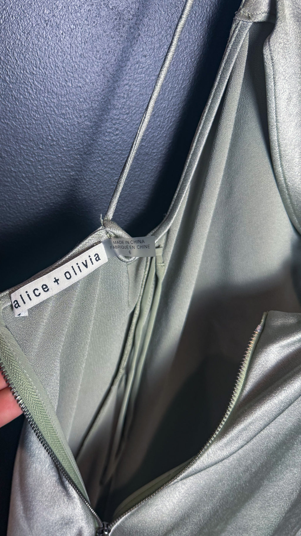 Sage Green Silk Dress