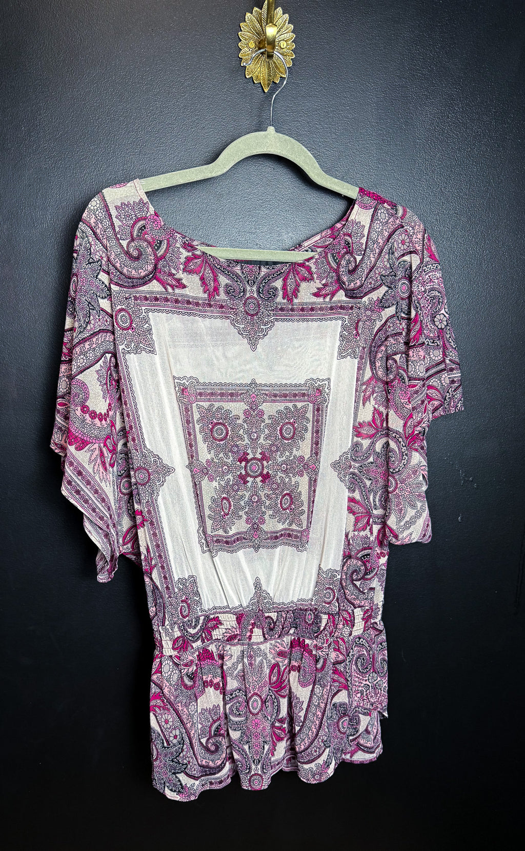 Y2K Sheer Paisley Top