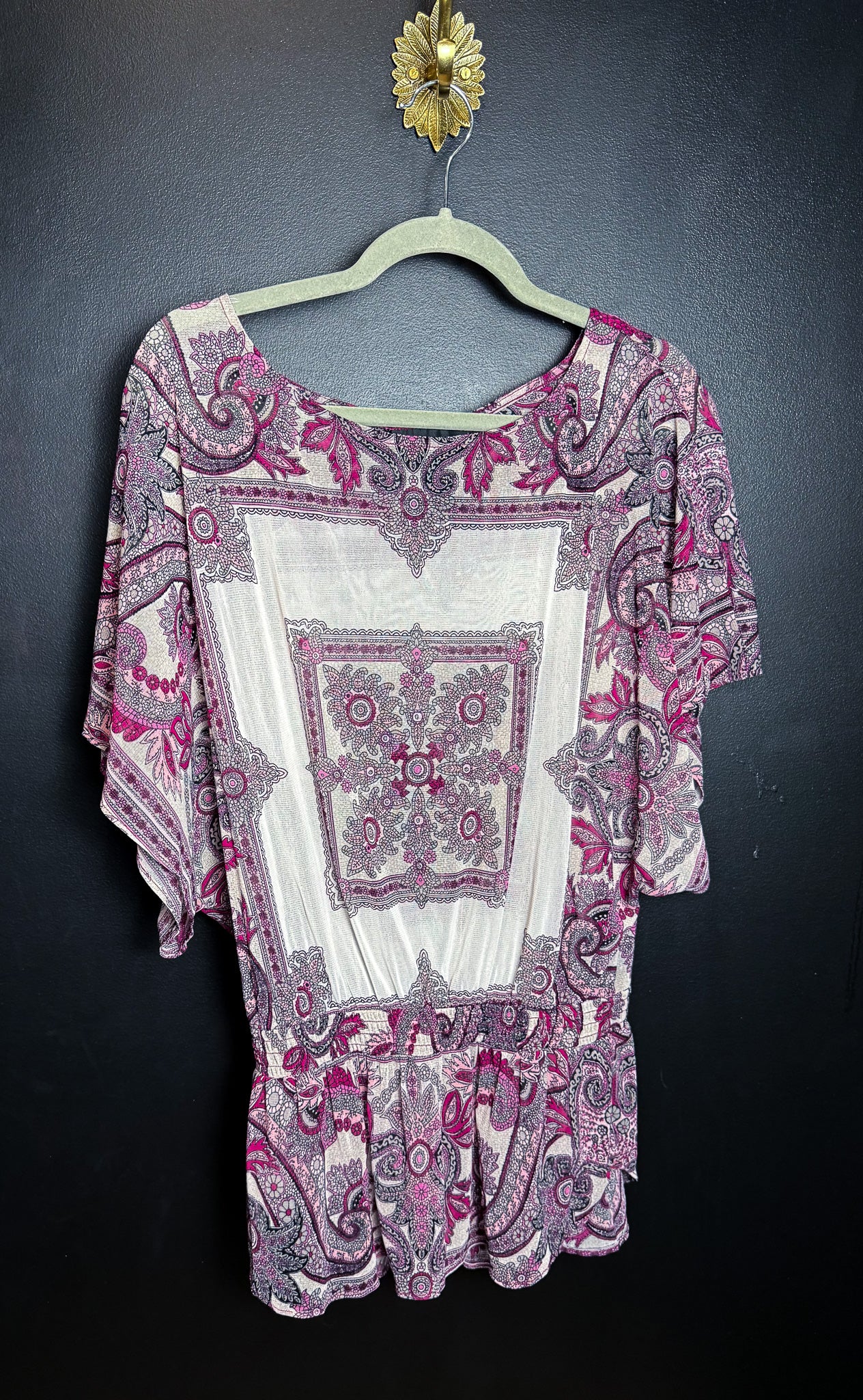 Y2K Sheer Paisley Top