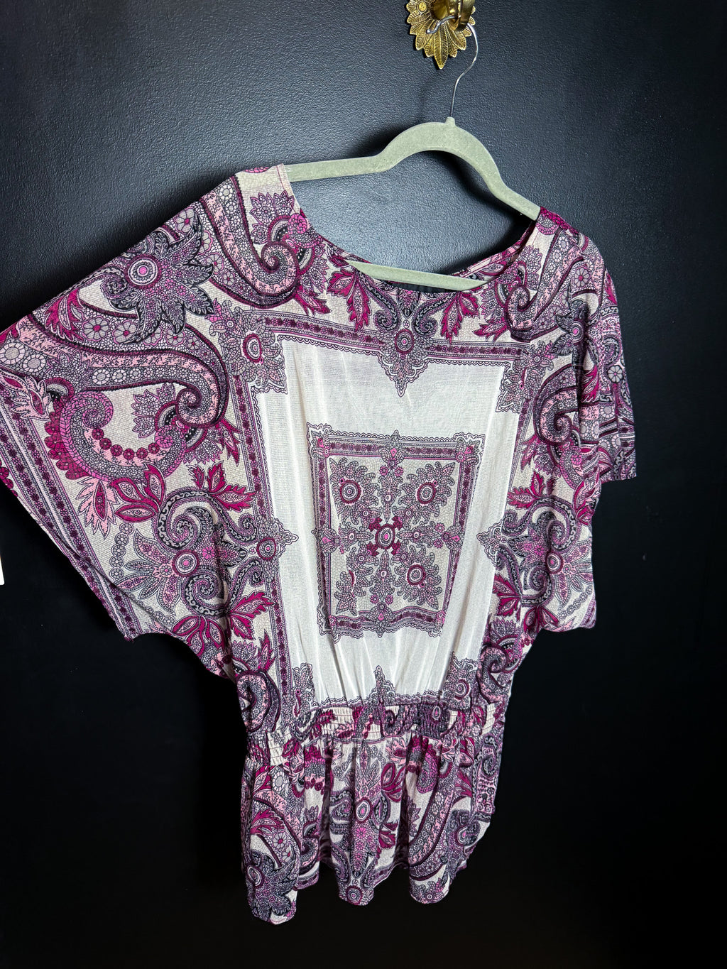 Y2K Sheer Paisley Top