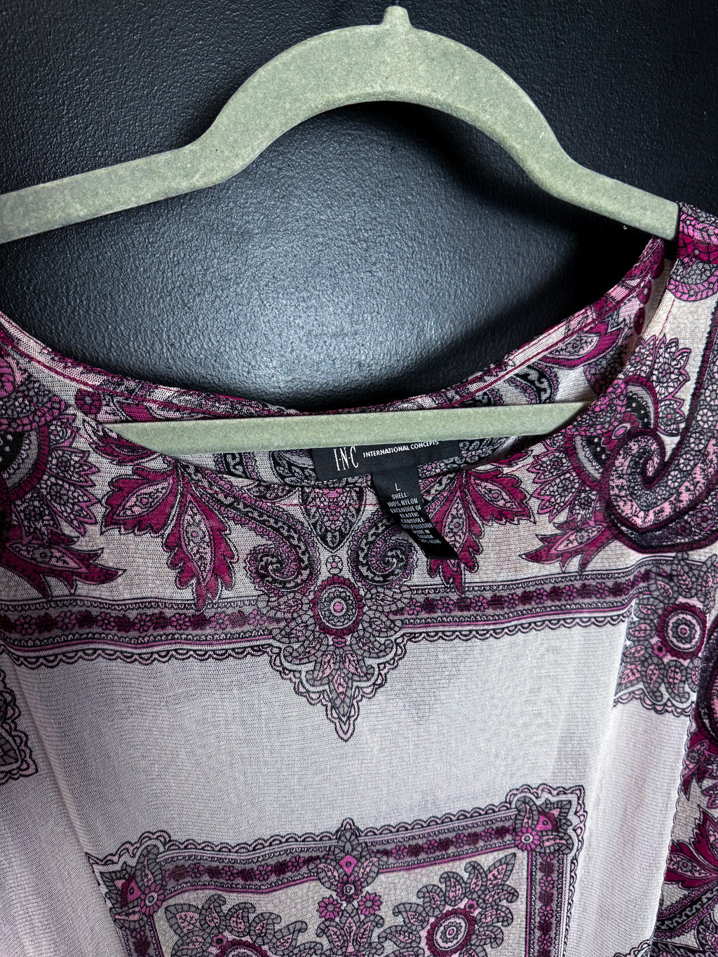 Y2K Sheer Paisley Top