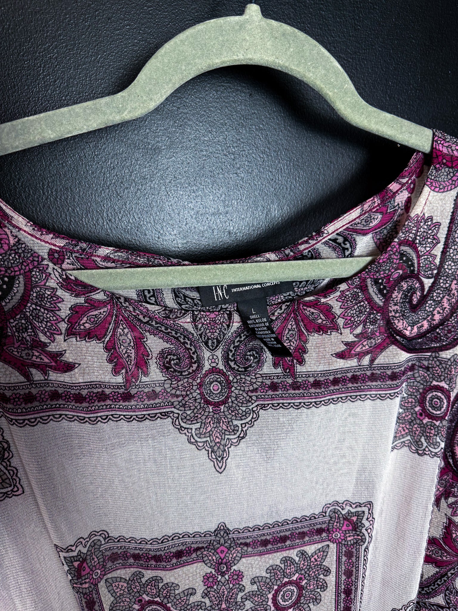 Y2K Sheer Paisley Top