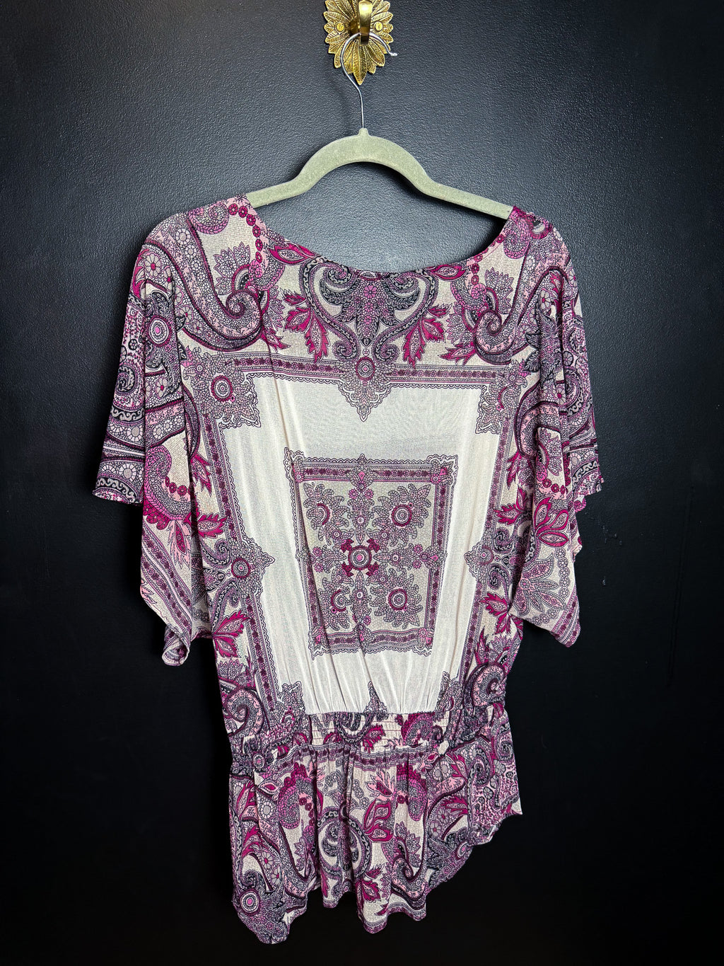 Y2K Sheer Paisley Top