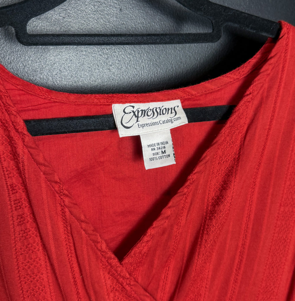 Red Peasant Dress