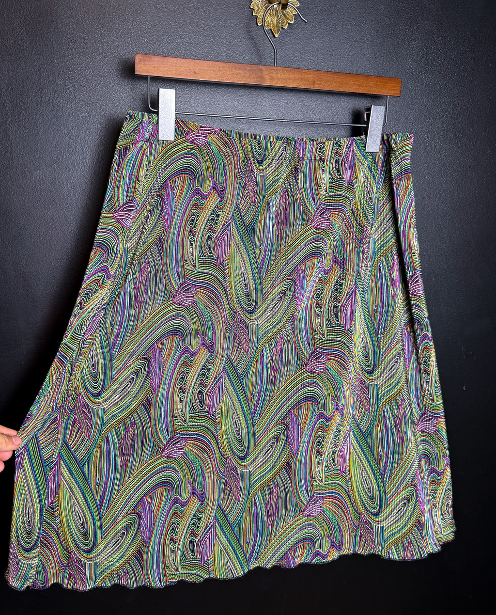 Abstract Midi Skirt