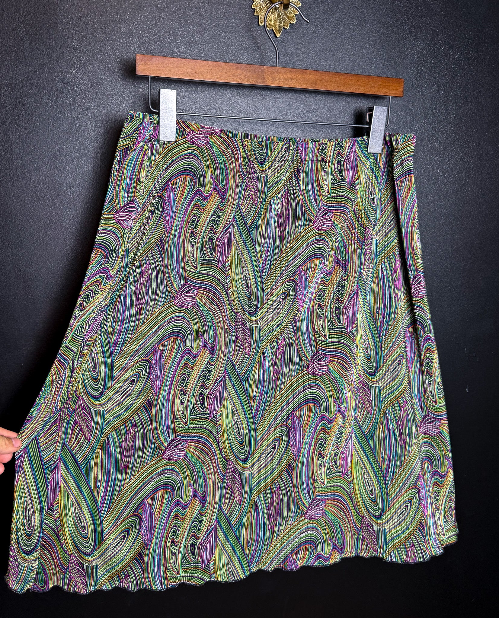 Abstract Midi Skirt