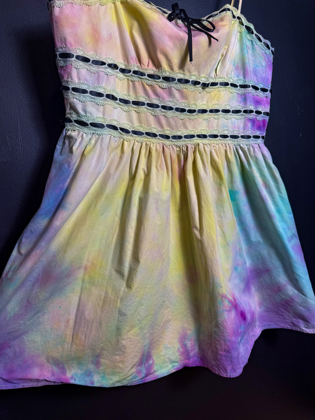 Tie Dyed Pink Lily Minidress