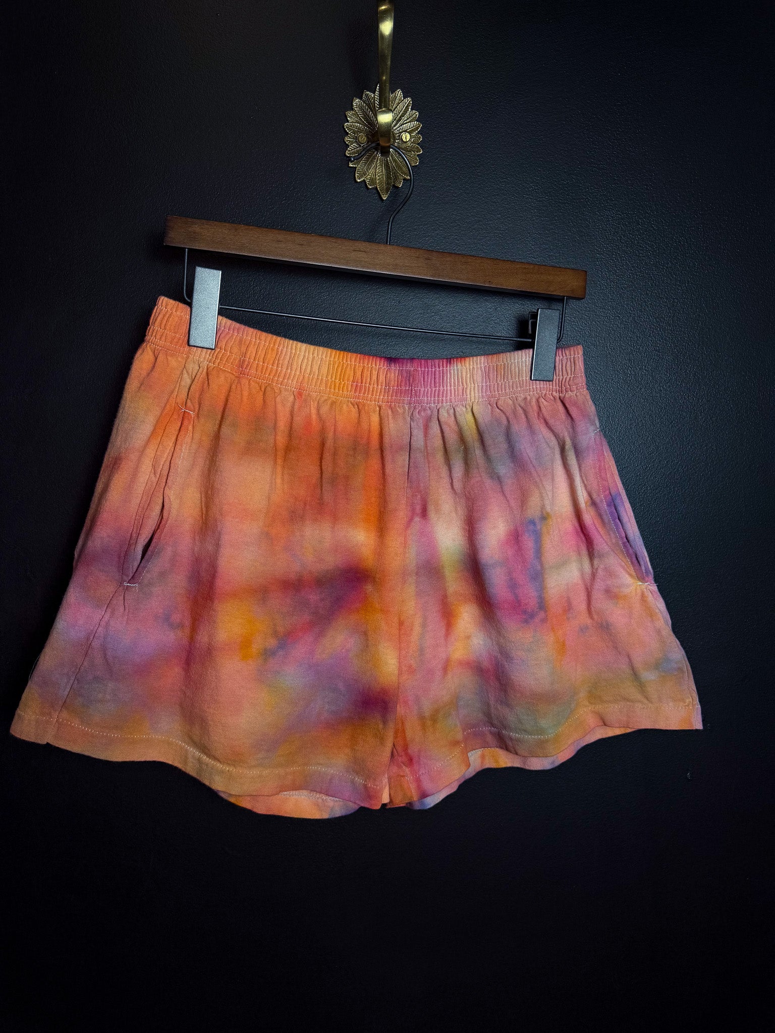Tie Dyed Fruit of the Loom Cotton Shorts