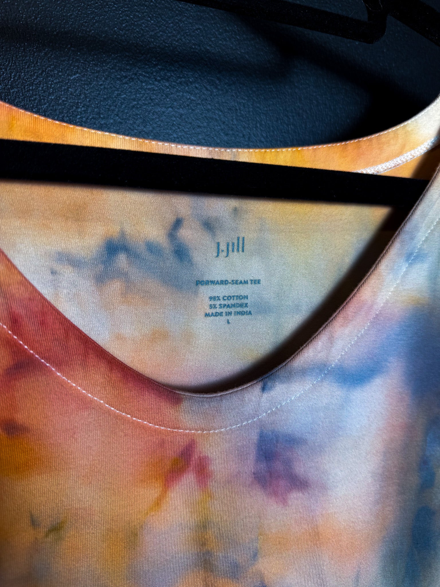 Tie Dyed 3/4 Sleeve top
