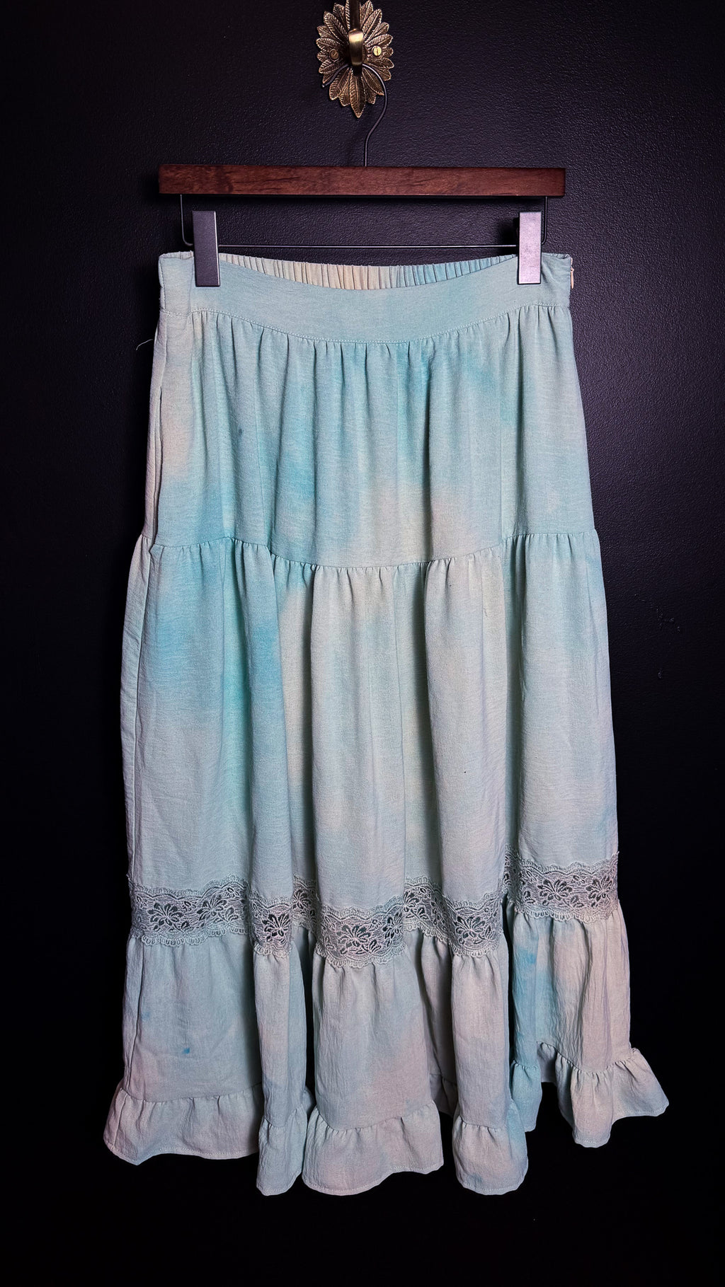 Tie Dyed Boho Maxi Skirt