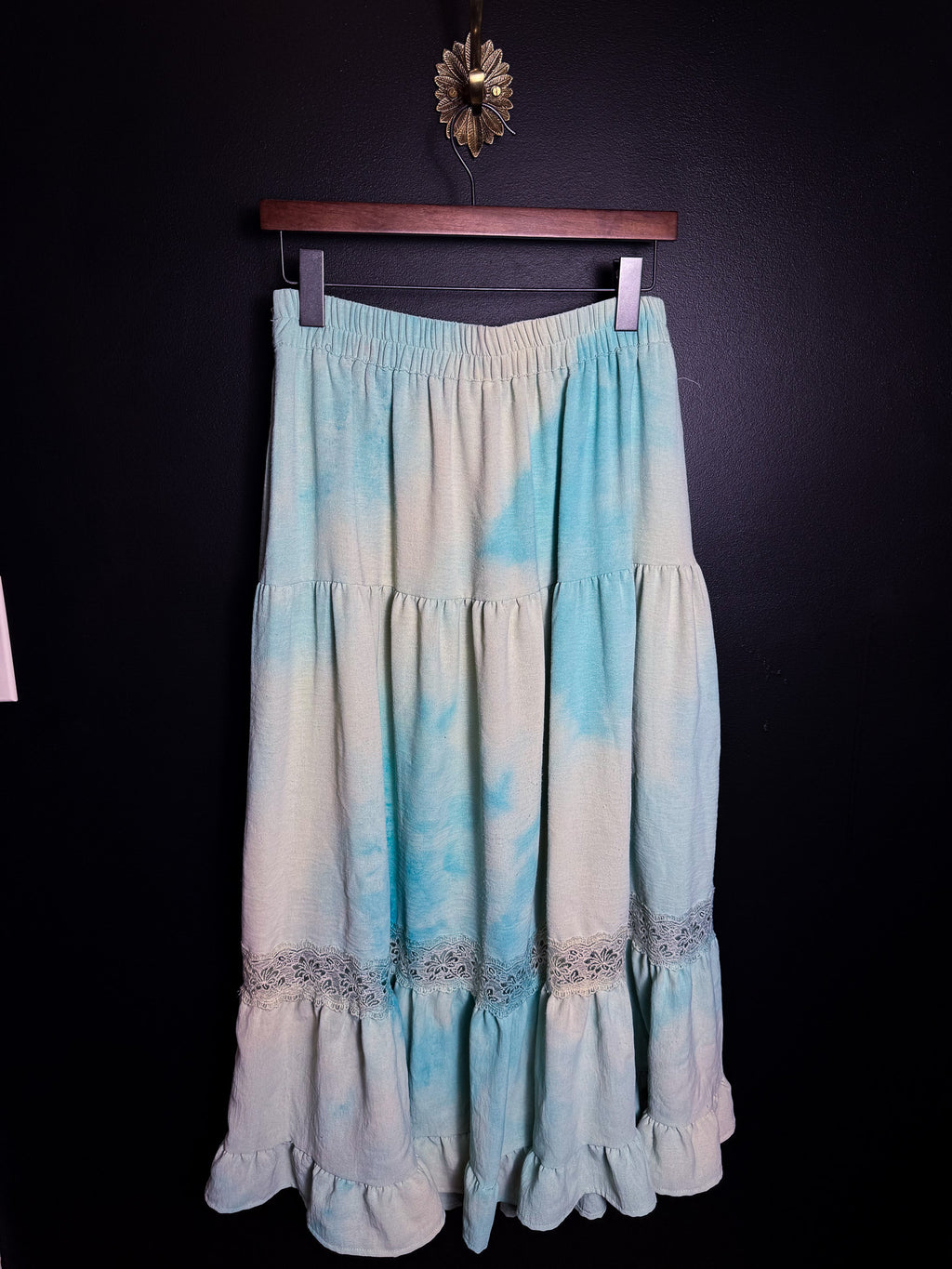 Tie Dyed Boho Maxi Skirt