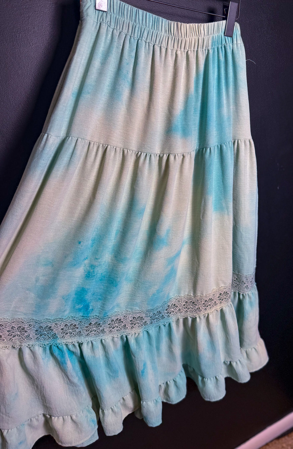 Tie Dyed Boho Maxi Skirt