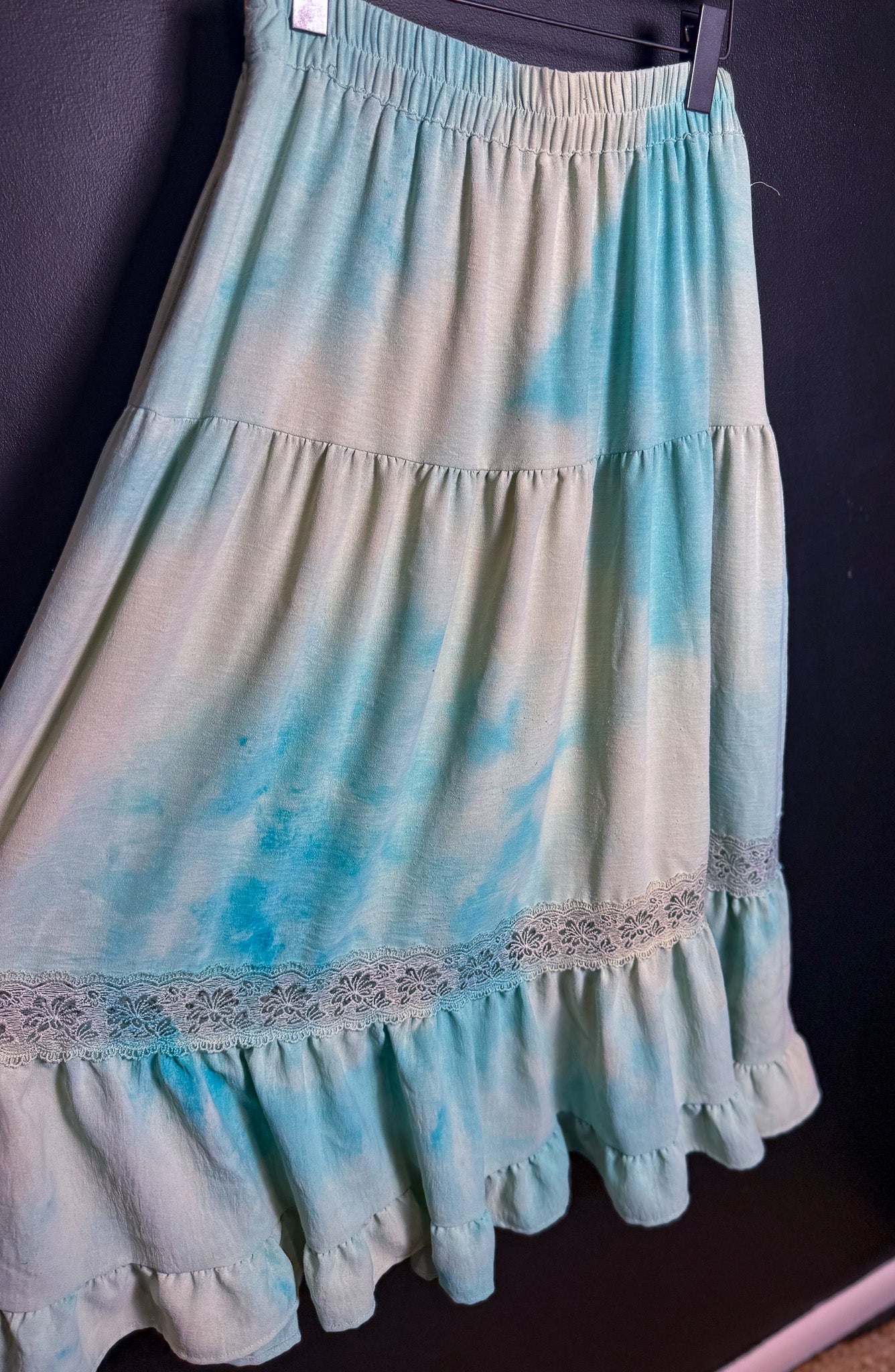 Tie Dyed Boho Maxi Skirt