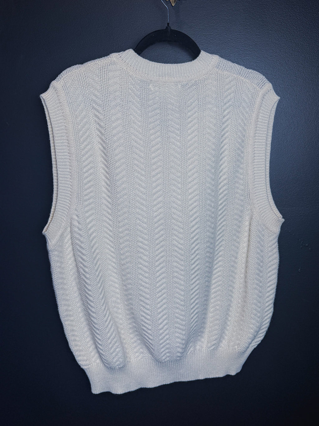 Arnold Palmer Cream White Knit Sweater Vest