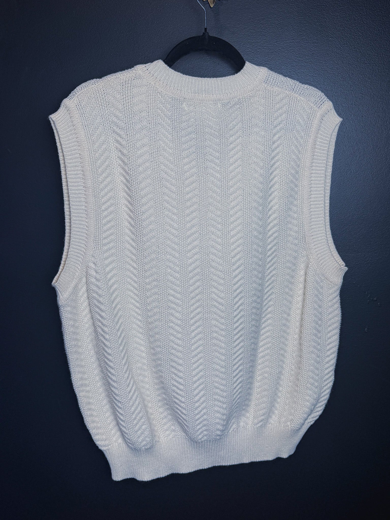 Arnold Palmer Cream White Knit Sweater Vest