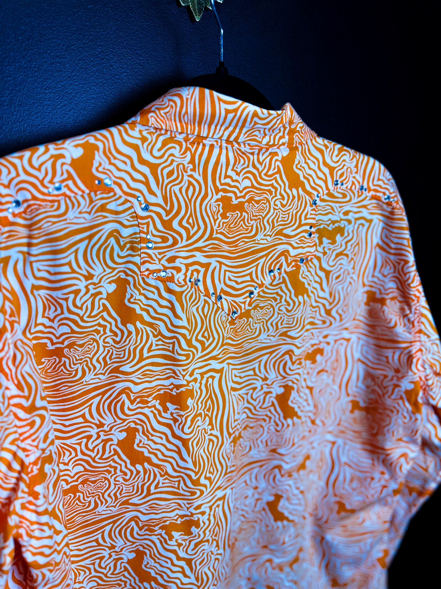 Cowgirl Hardware Trippy Orange Pearlsnap